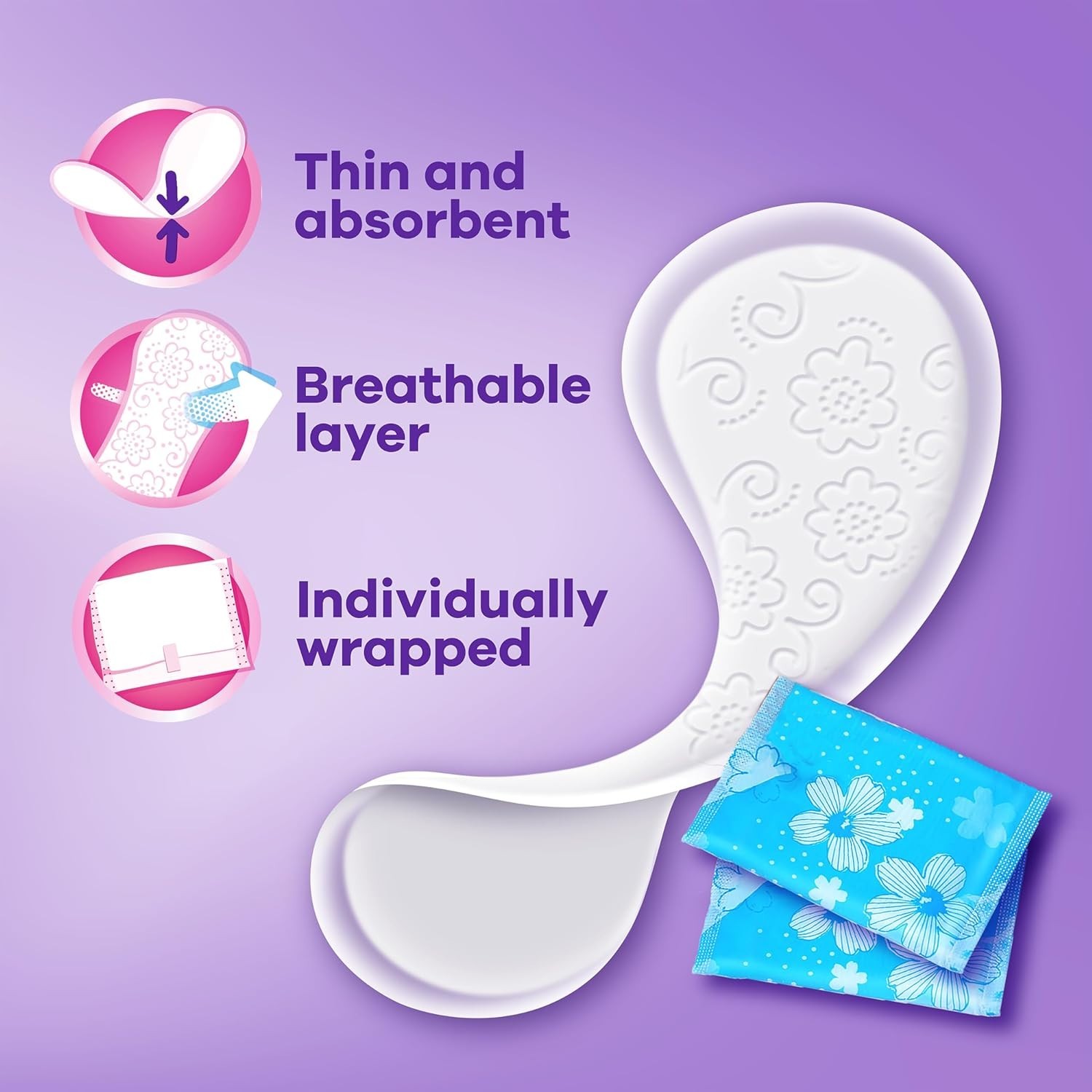 Always Daily Fresh Thin Liners, Regular Absorbency, Unscented Panty Liners, 162