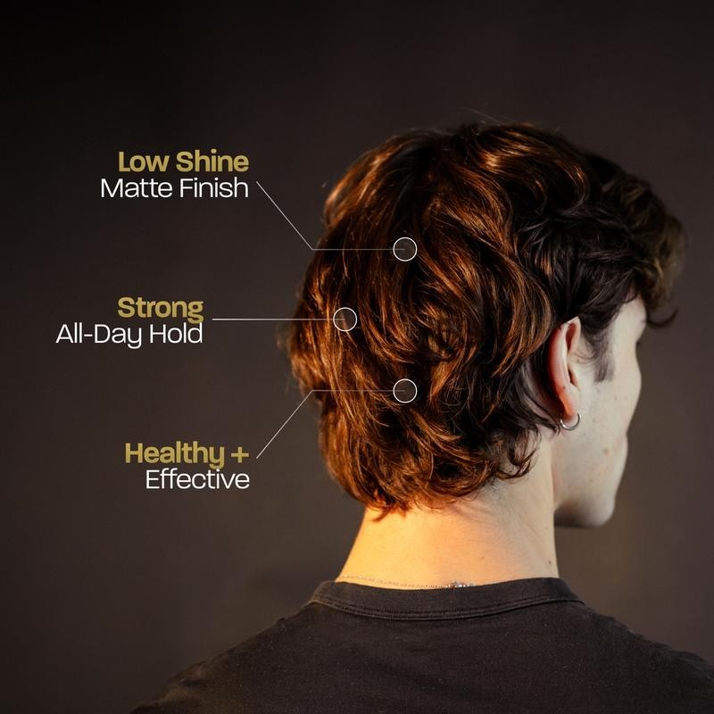 BASED Hair Clay – Strong Hold Matte Finish 3oz Jar Non-Toxic Shea Butter Beeswax