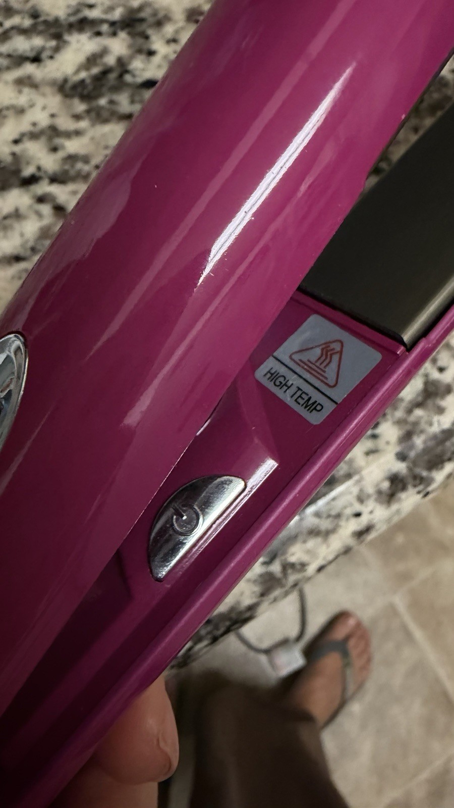Brilliant New York Pink Hair Straightener Flat Iron, Digital Display, 450°F