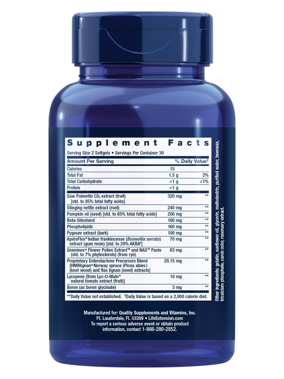 Ultra Prostate Formula with Saw Palmetto, Pygeum & Nettle Root – 60 Softgels for
