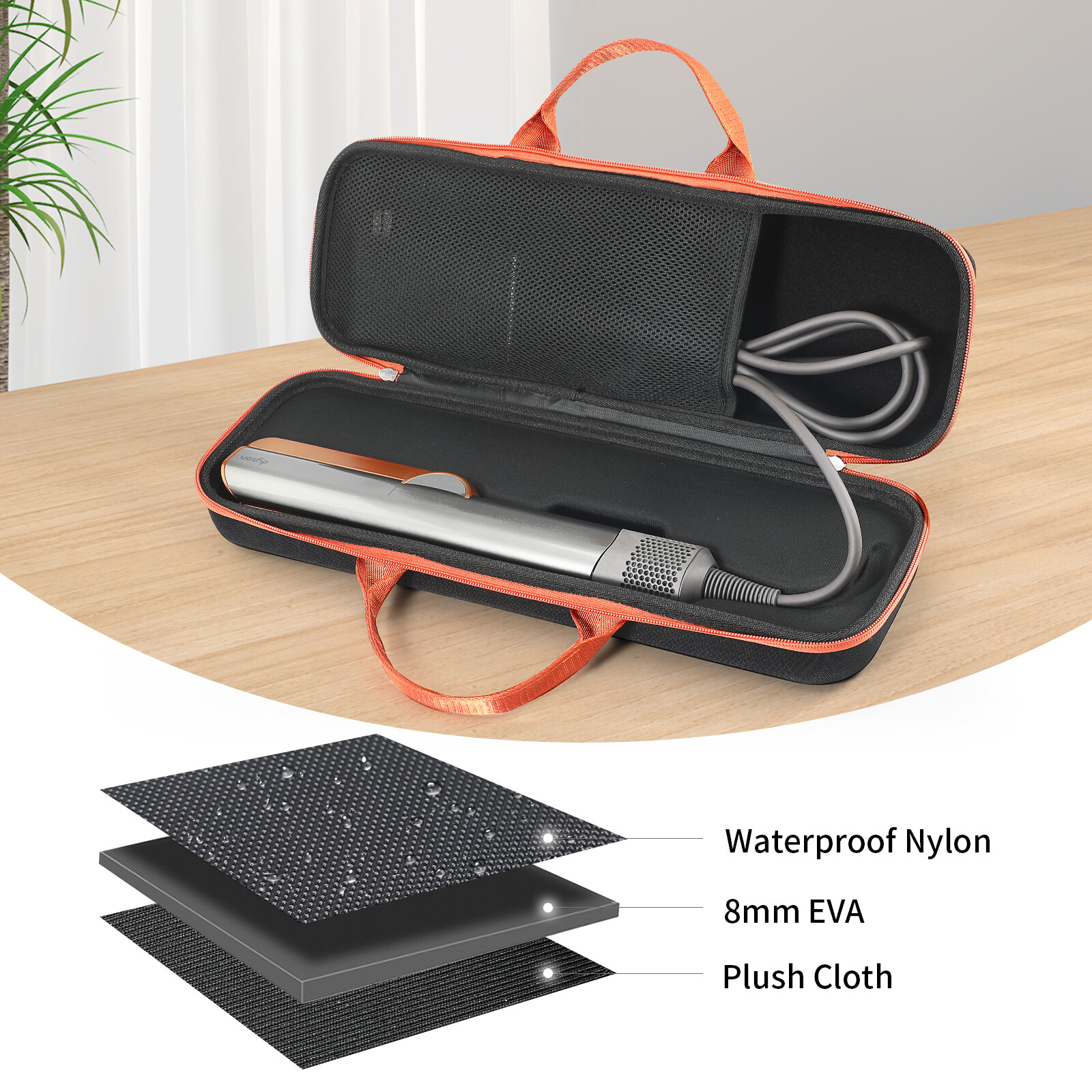 Travel Portable Case Box For Dyson Airstrait HT01 Hair Straightener Storage Bag