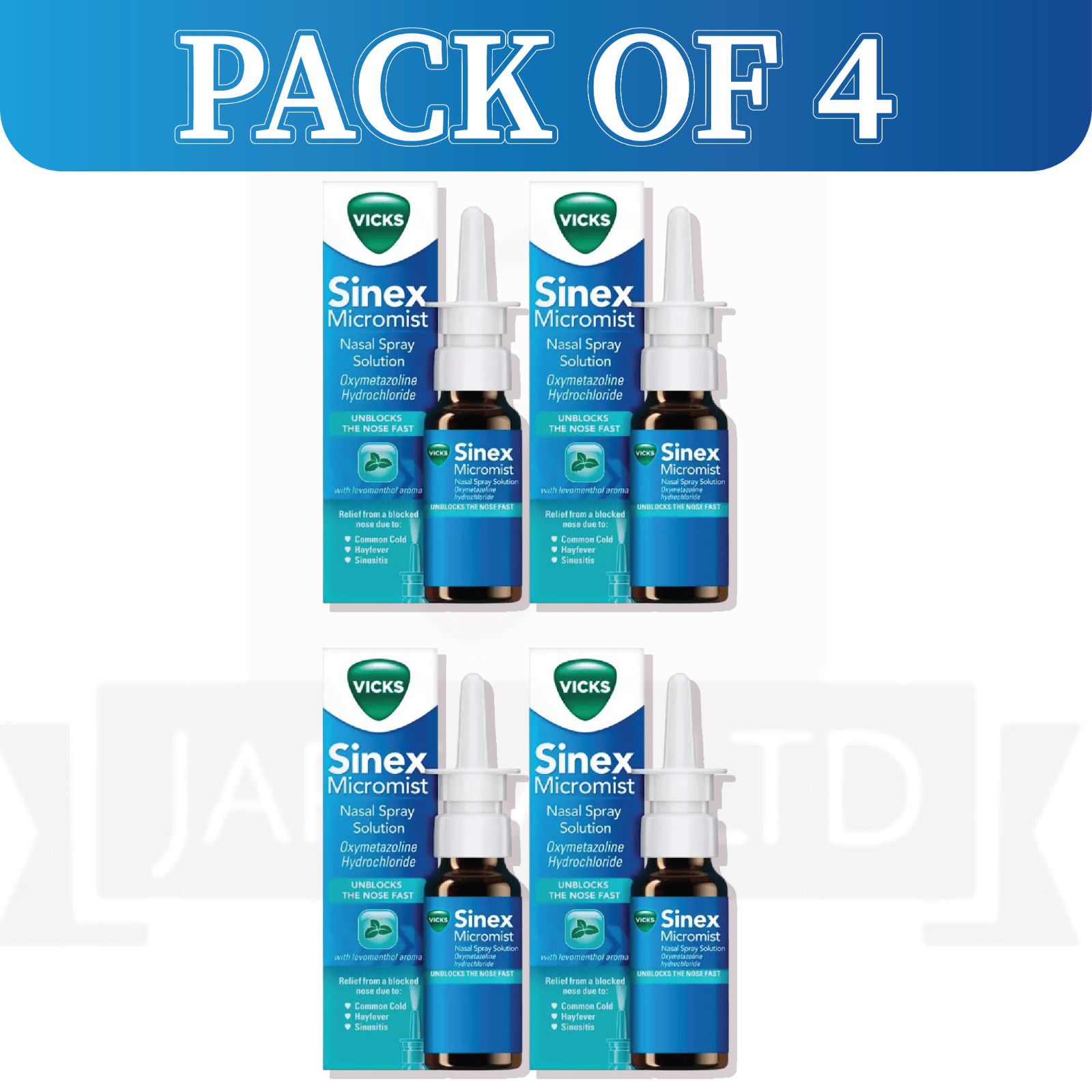 Vicks Sinex Micromist Decongestant Nasal Spray 15ml-PACK OF 4