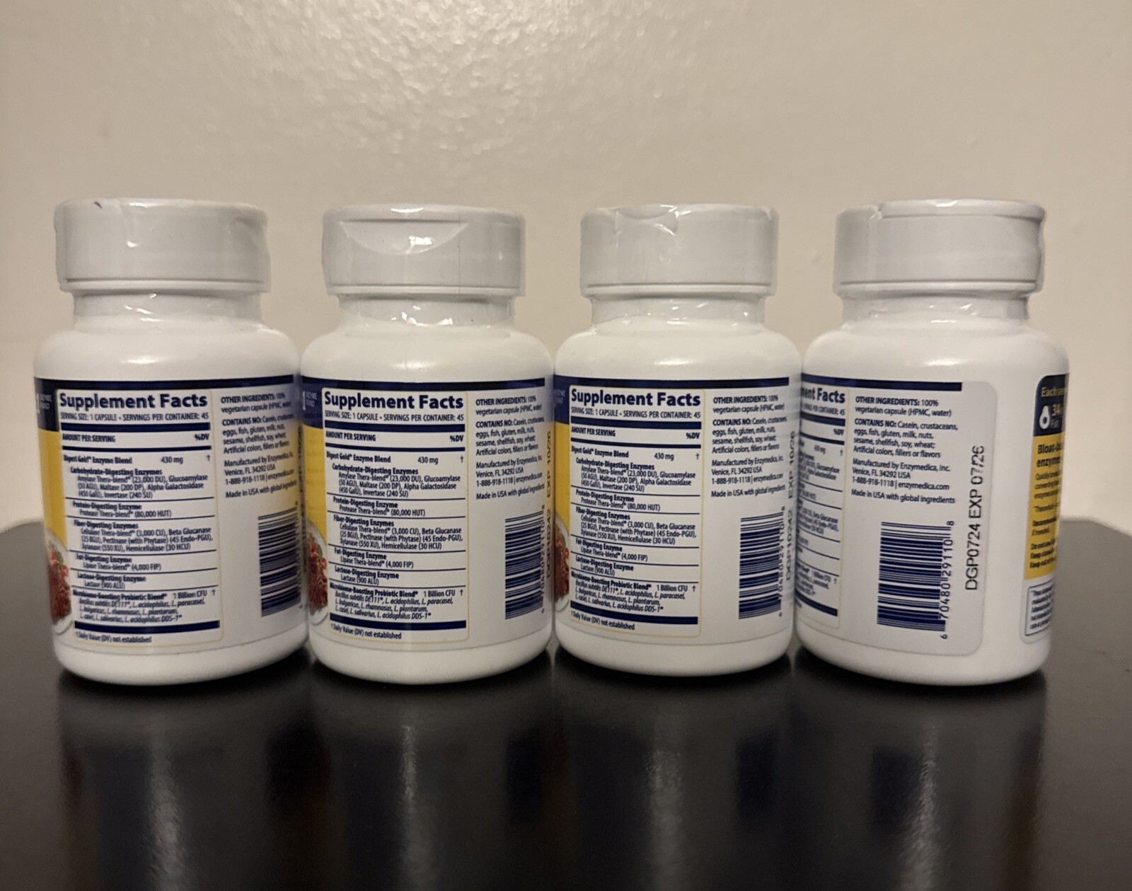 Enzymedica Digest Gold +Probiotics Digestive Support 180 Capsules