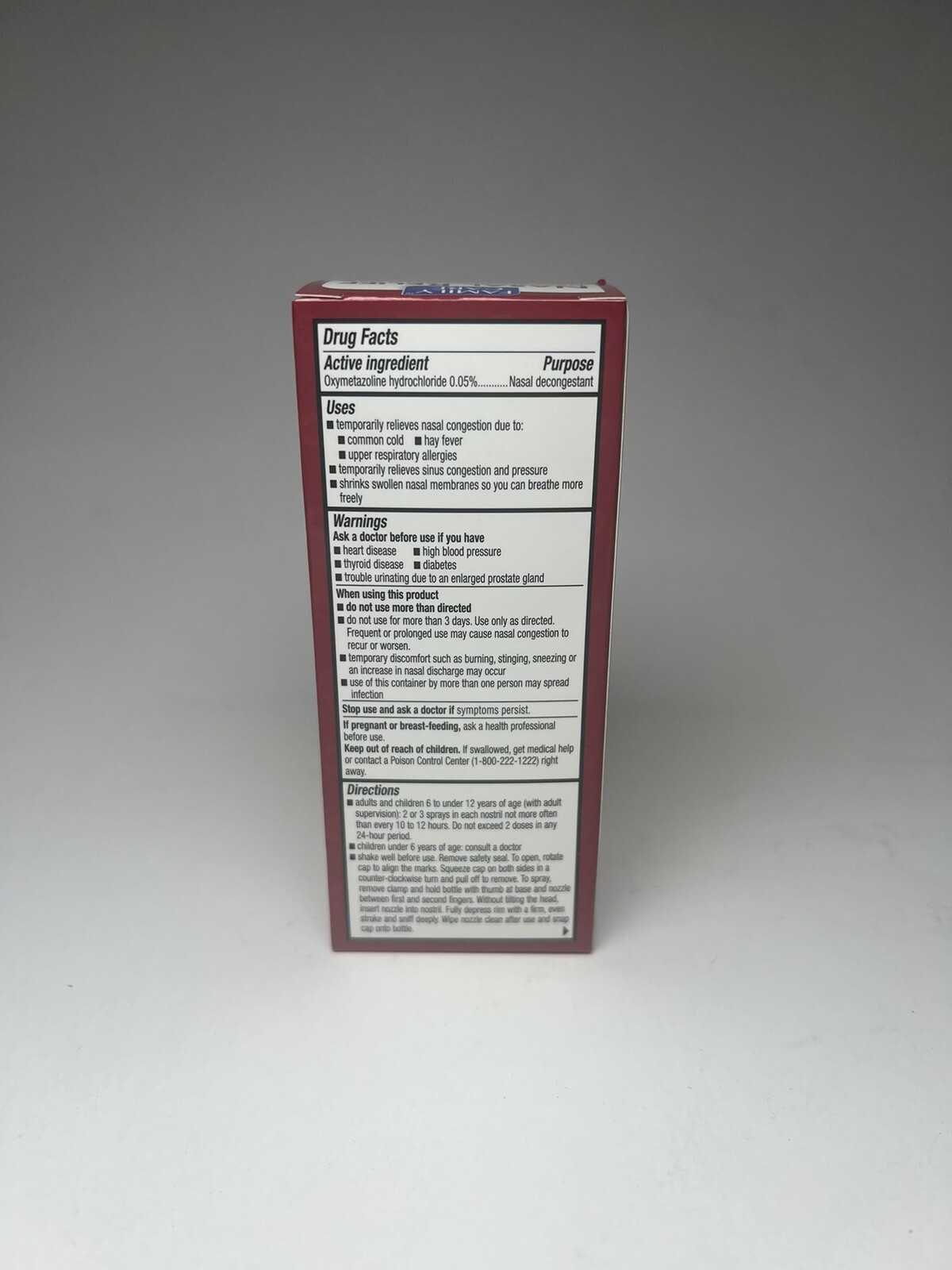 12 Pack – Family Care Decongestant Pump Mist Spray – 0.5fl oz Nasal Spray Relief