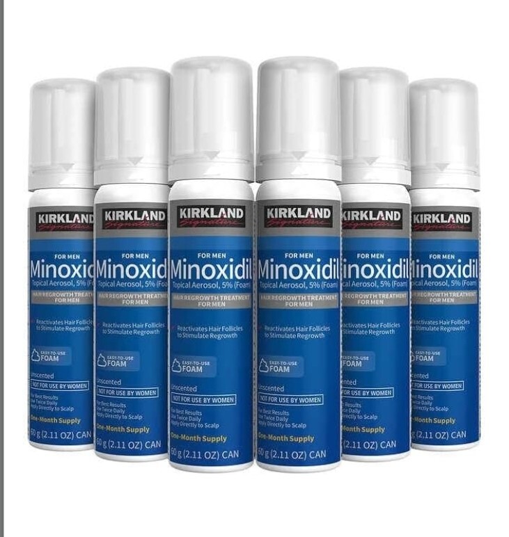 6 Months KIRKLAND MINOXIDIL 5% FOAM Hair Regrowth FOR MEN Exp 06/2025+ (SEALED)