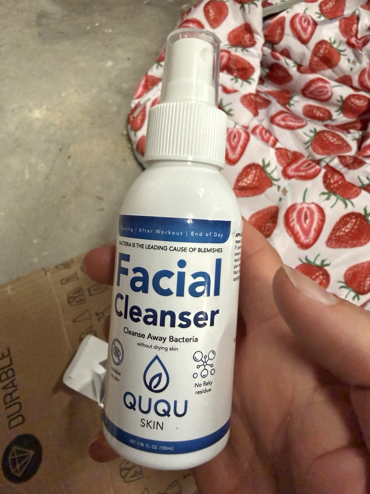 QuQu Skin Hypochlorous Acid Facial Cleanser Spray HOCl Toner Mist 3.38oz