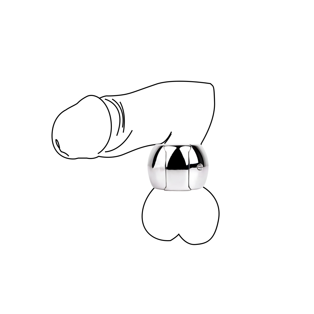 Heavy Duty Stainless Steel Cock scrotum ring Stretch Ball Stretcher
