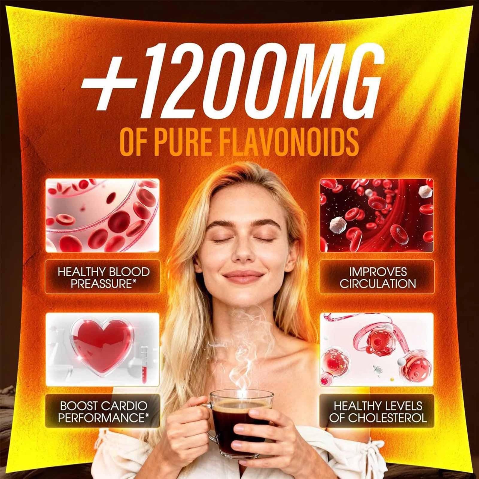 3Packs Black Forest High Flavanol Cocoa Powder And Flavonoids Supplements 1200mg
