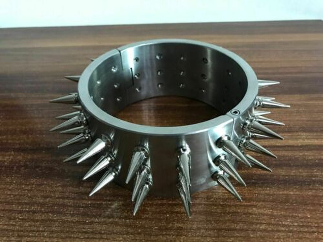 3cm 4cm 6cm High Stainless Steel Neck Collar With Thorn Double Row Spike Choker