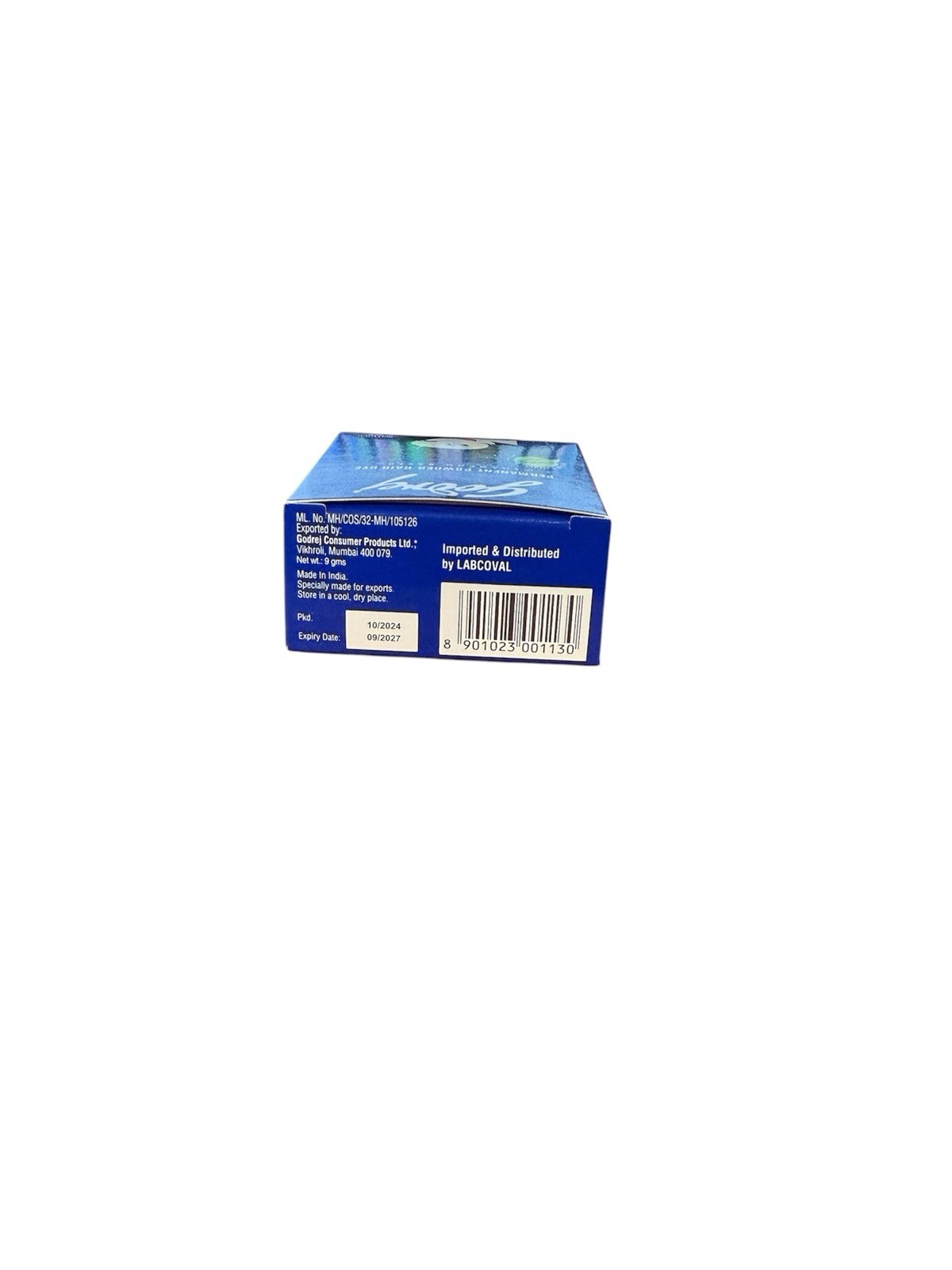 Godrej Permanent Powder Hair Dye Herbal Extracts Natural Black Exp/25