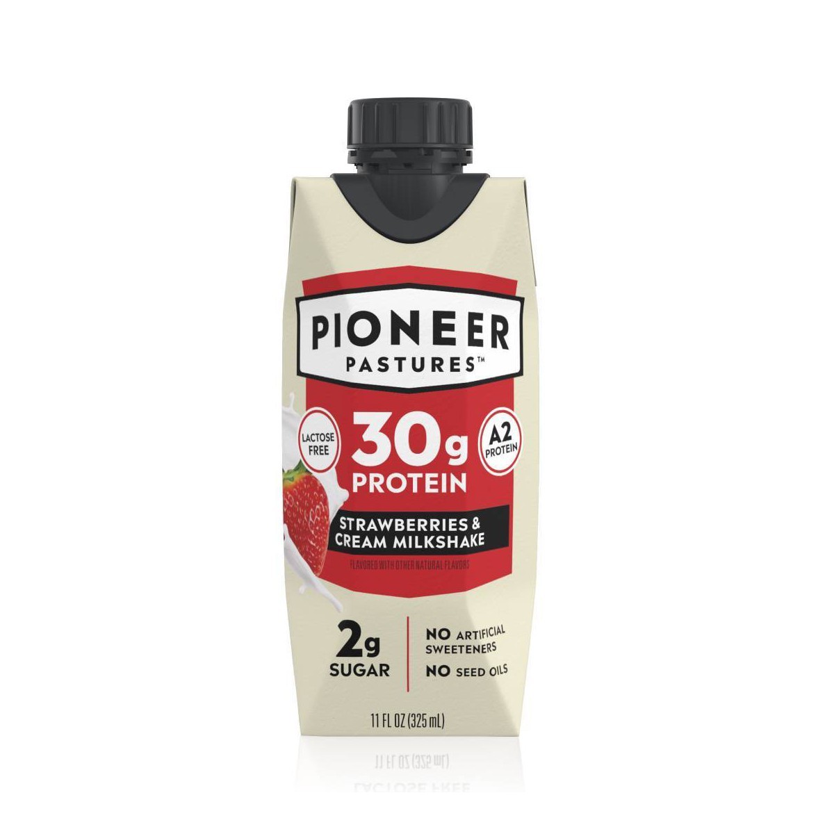 Pioneer Pastures A2 High Protein – 30g Protein-Strawberries & Cream-4pk/11 fl oz