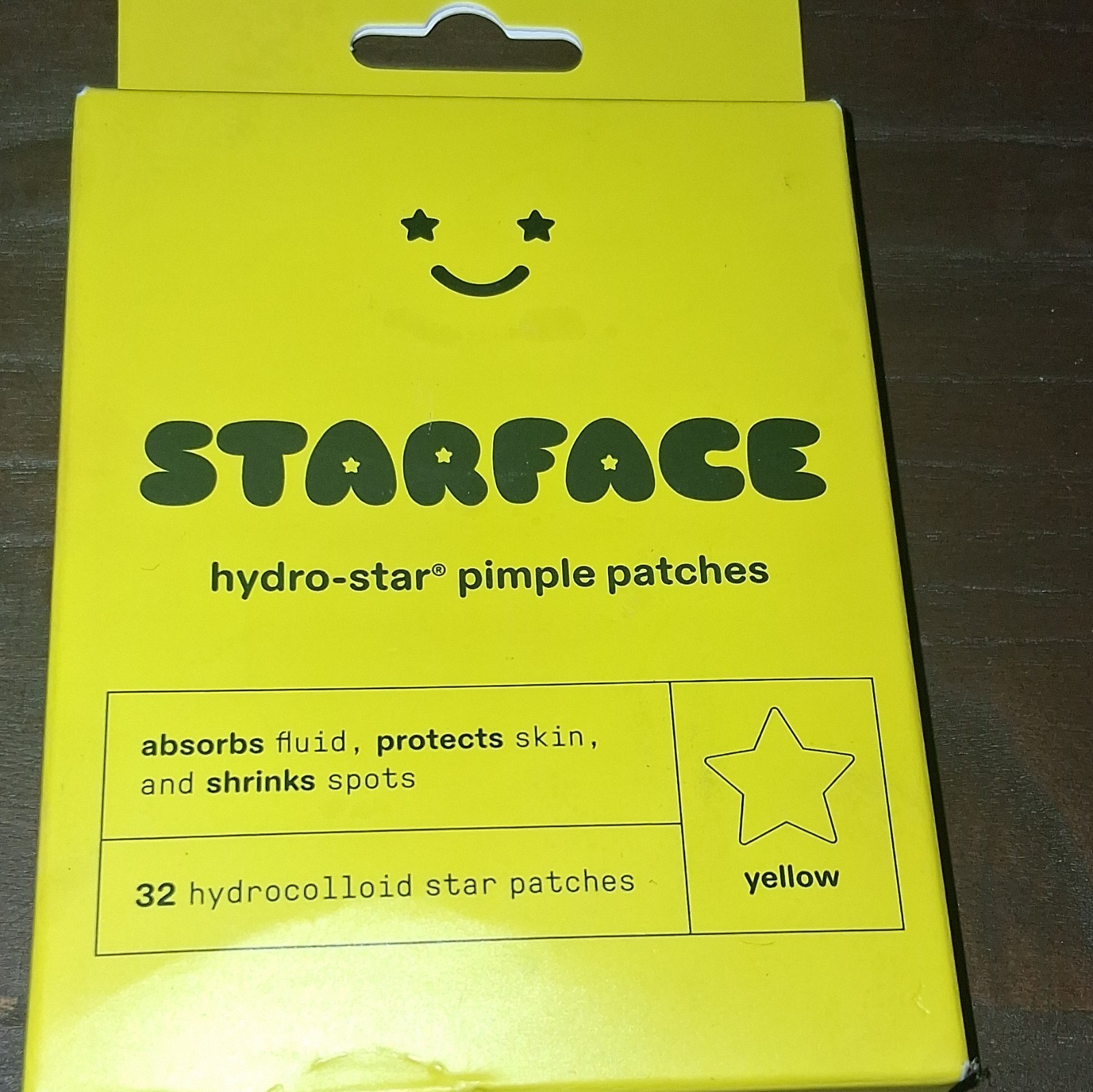 Starface Hydro-Star Yellow Hydrocolloid Acne Patches for Face, 32 Count