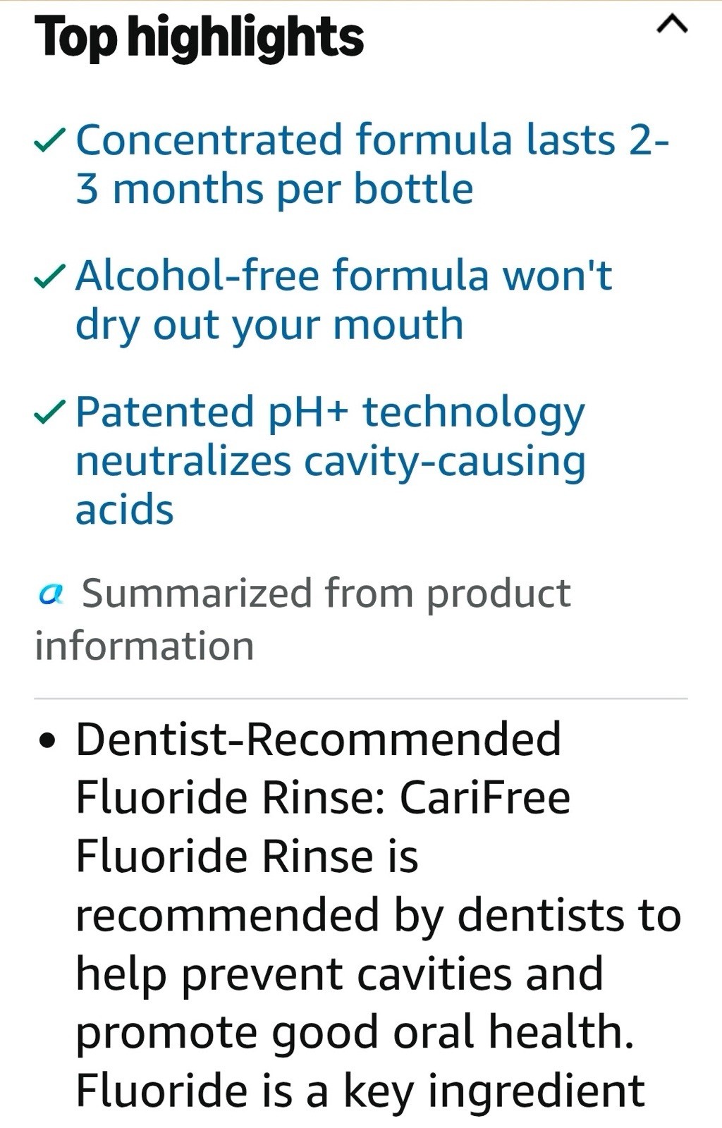CariFree Maintenance Anti Cavity Oral Mouth Rinse CITRUS 05/2027 NEW FREE ✈️