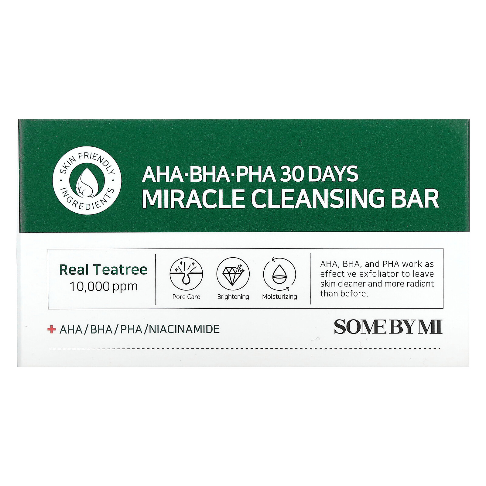 AHA. BHA. PHA 30 Days Miracle Cleansing Bar, 106 g