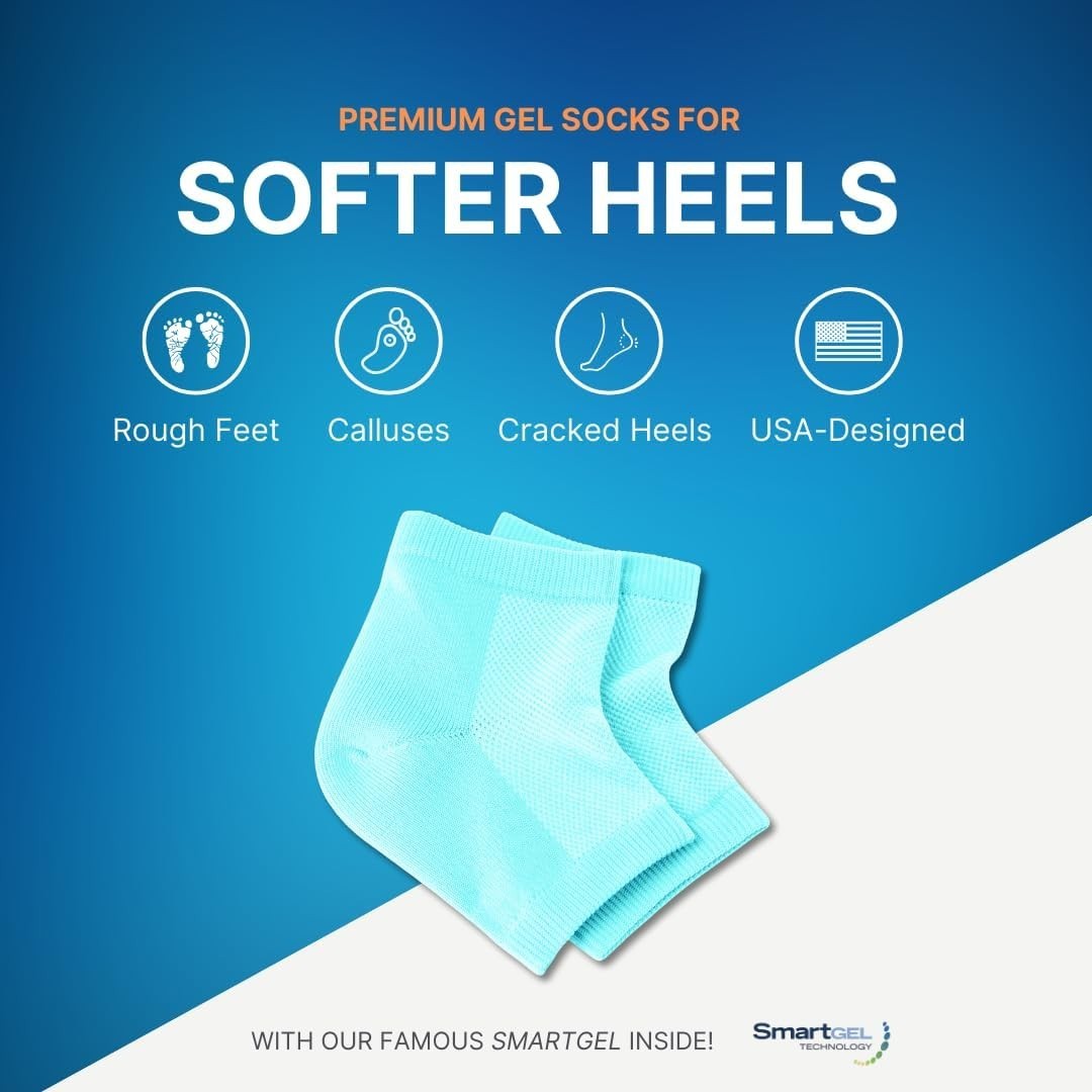 Vented Moisturizing Gel Heel Sleeves – Ultimate Foot Care for Cracked Heels