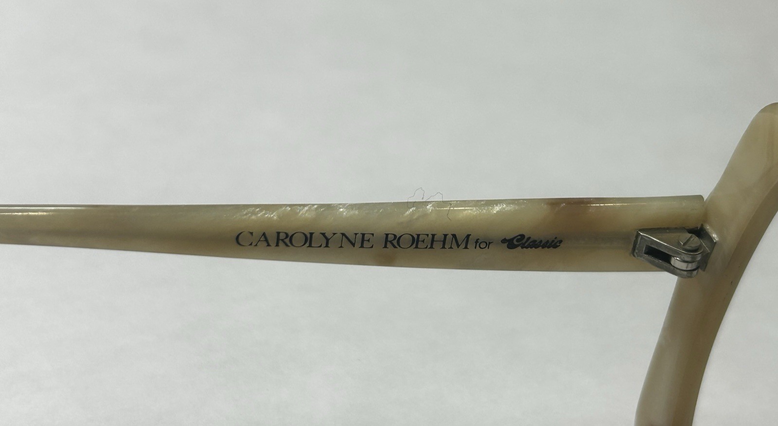 Carolyn Roehm for Classic CR7 Bone Handmade Israel Oversized Eyeglass Frames NEW