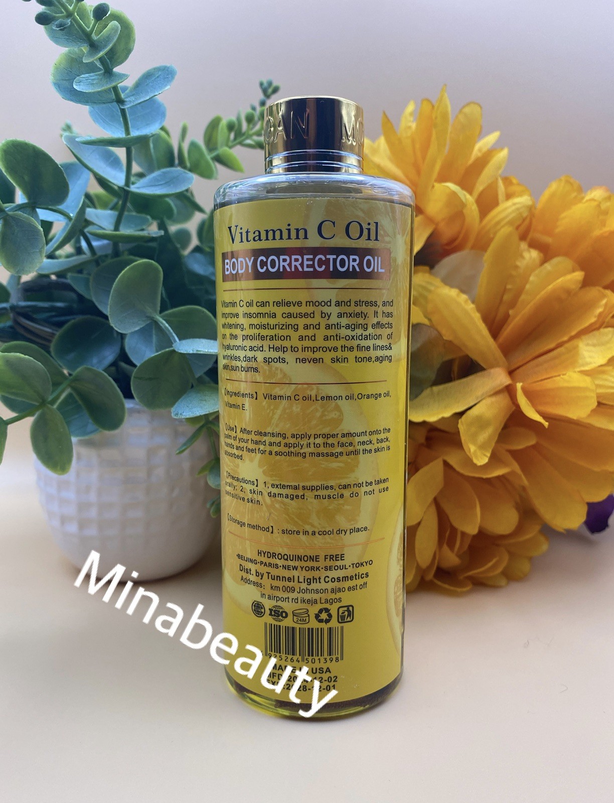 Morrocan Argan Essential Oils 6 In 1 Vitamin C Whitening Glowing Oil Spf 45