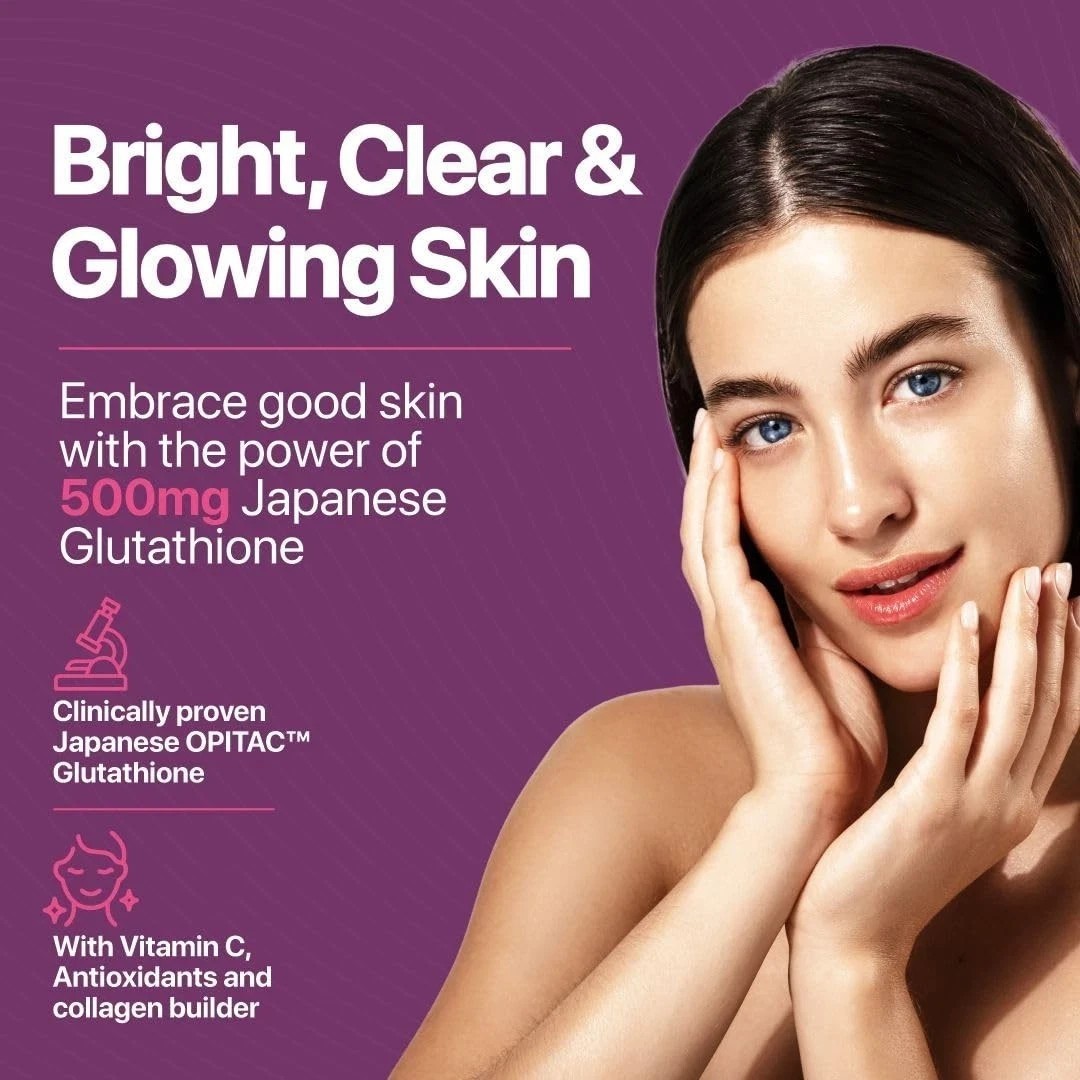 Nature’s Island Japanese Glutathione 500mg with Vitamin C & E (30 Veg Capsules)