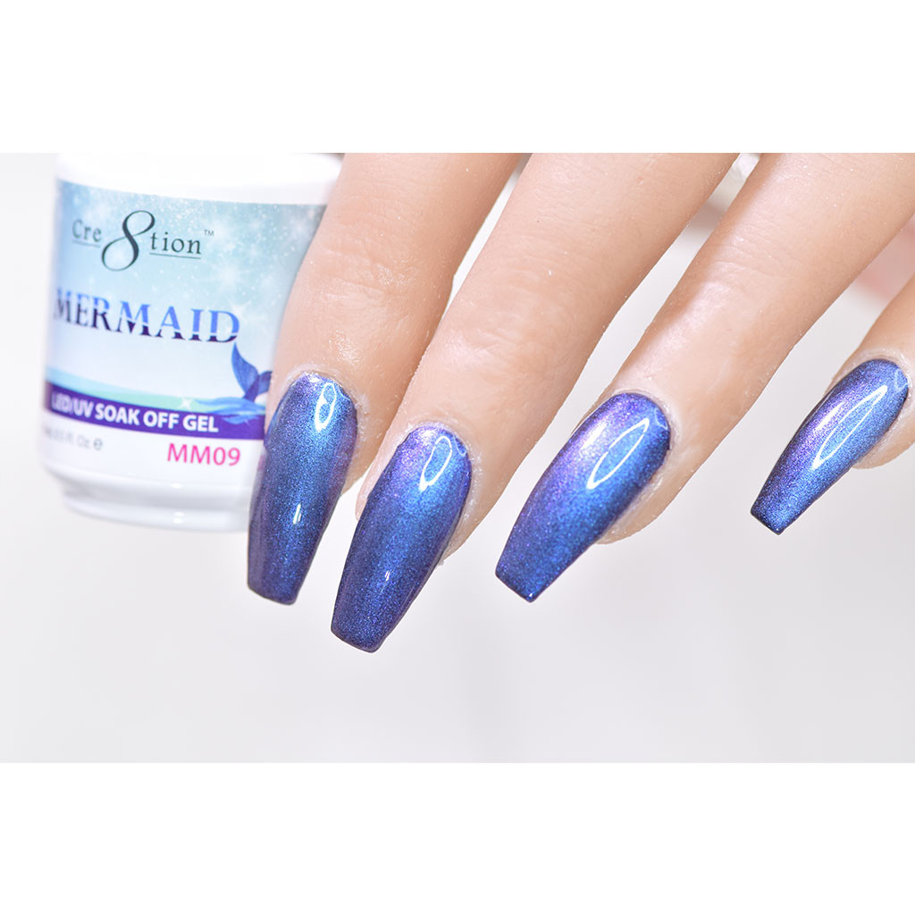Cre8tion Led/UV Soak Off Gel Polish .5oz Mermaid Collection *Pick Your Colors*