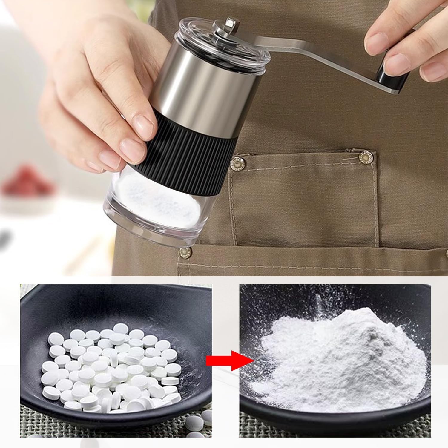 Pill Crusher & Splitter – Baby Medicine Tablet Grinder for Fine Powder, Pets & K