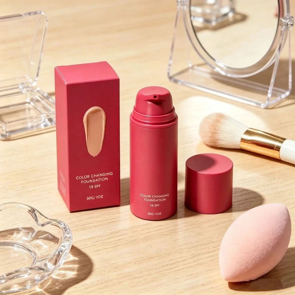 Smooche Foundation Korean Smooche Color Changing Foundation For All Skin Types-U