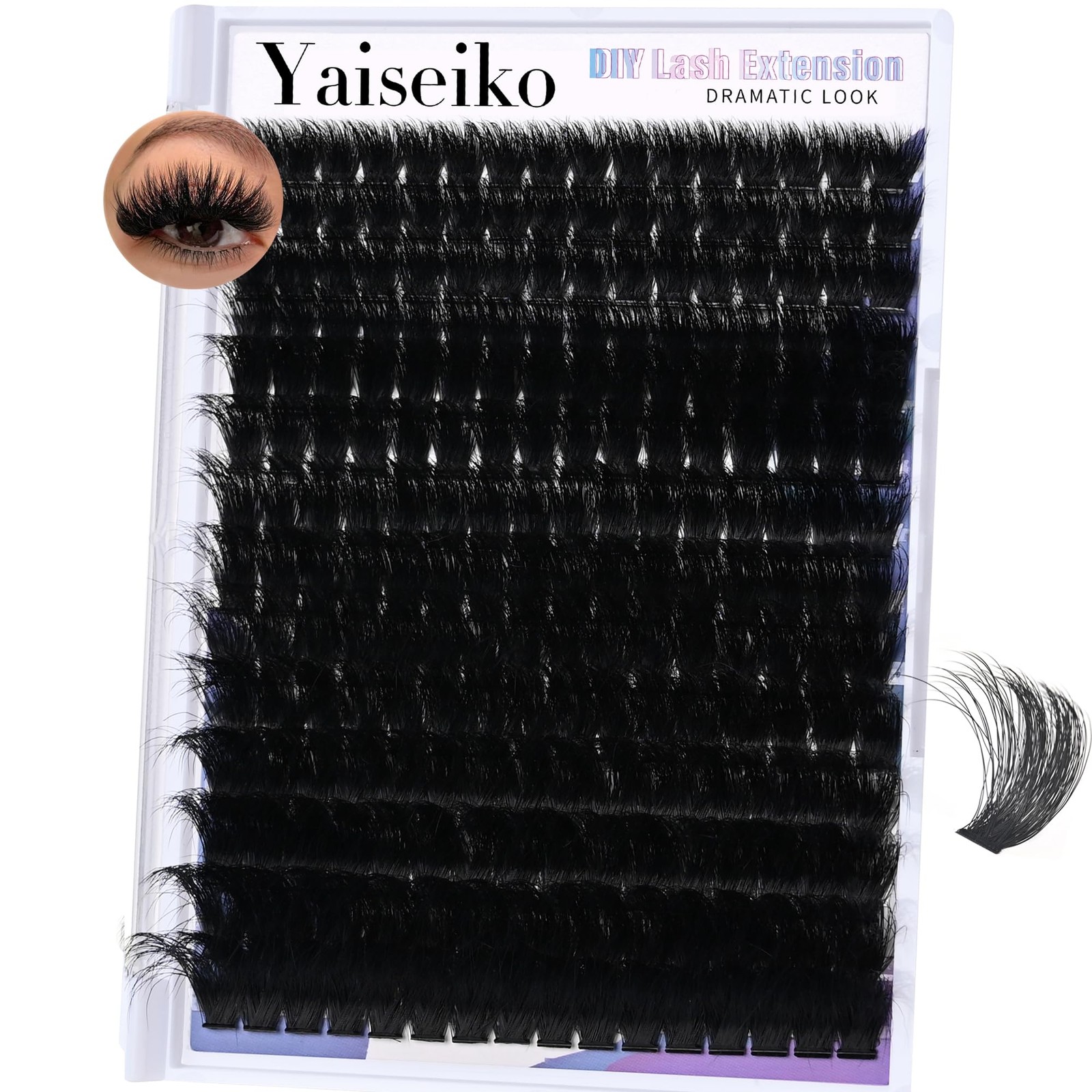 Lash Clusters 300D Thick Long 12-25mm Volume Cluster Eyelash Extensions 224Pc…