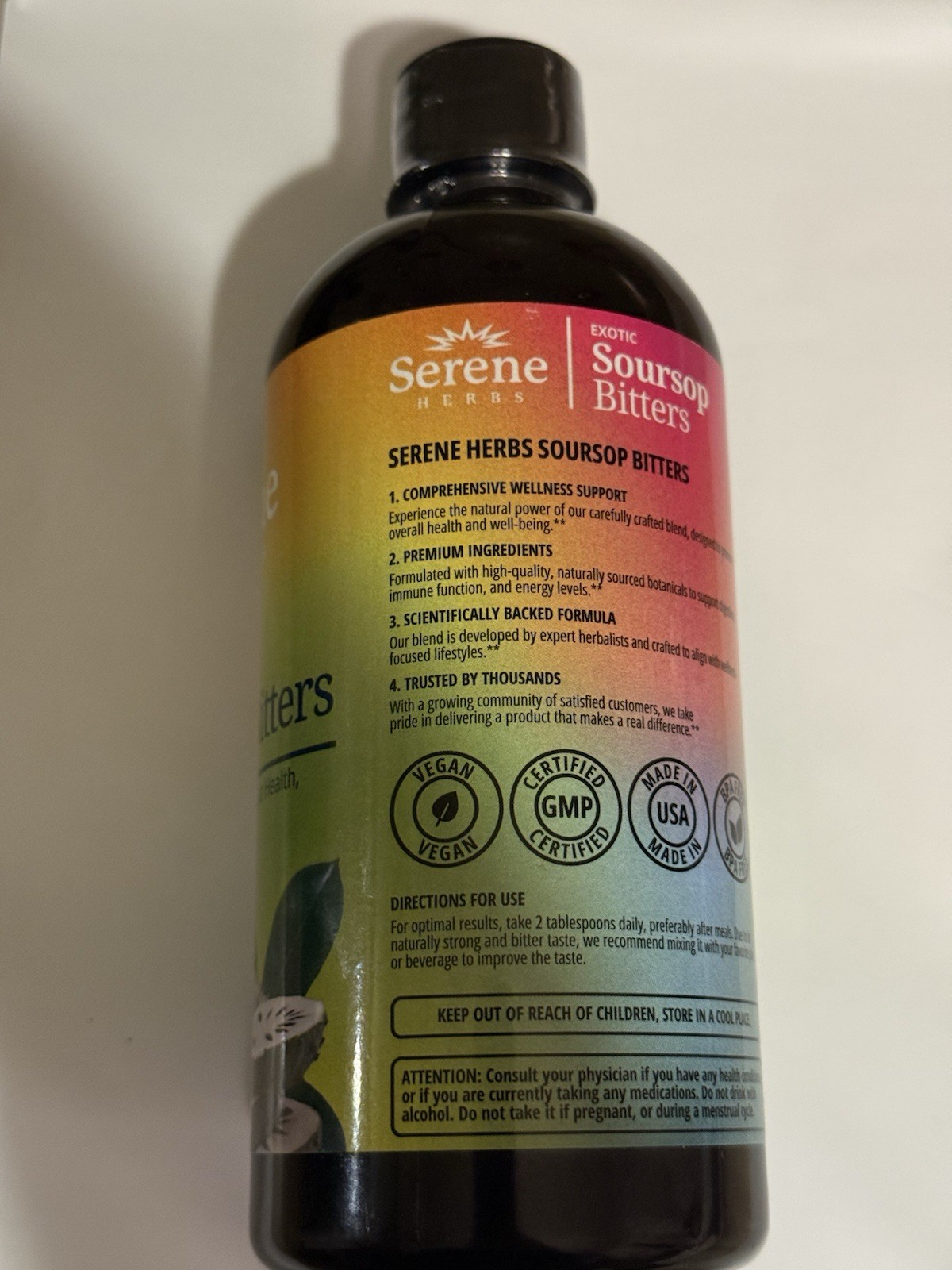 Serene HERBS Soursop Bitters & Black Seed Bitters Bundle Detox And Cleanse