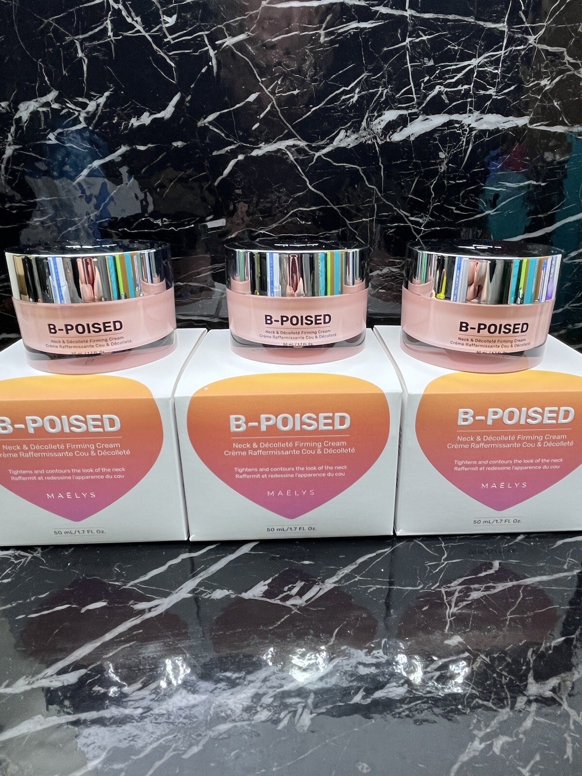 3x Maelys B-POISED Neck & Decollete Firming cream 1.7oz NEW In Box !!