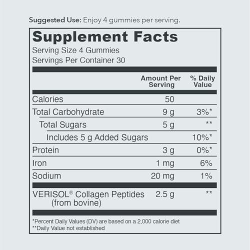Vital Proteins Collagen Gummies, 2.5g Of Clinically-Tested-EXP:01/2027