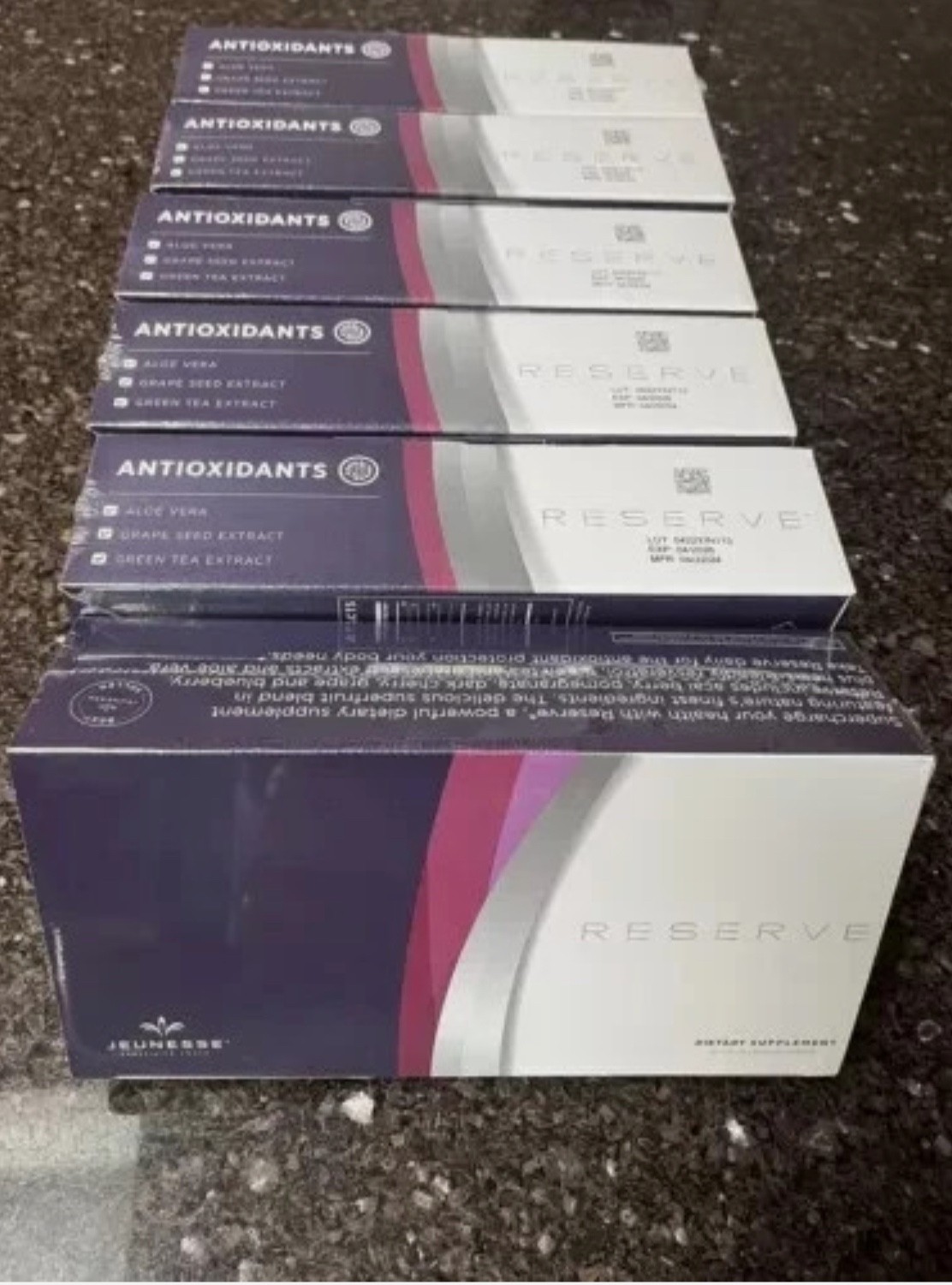 Jeunesse Reserve Resveratrol Antioxidants Supplement Gel Packs 6 Box *Exp 2027