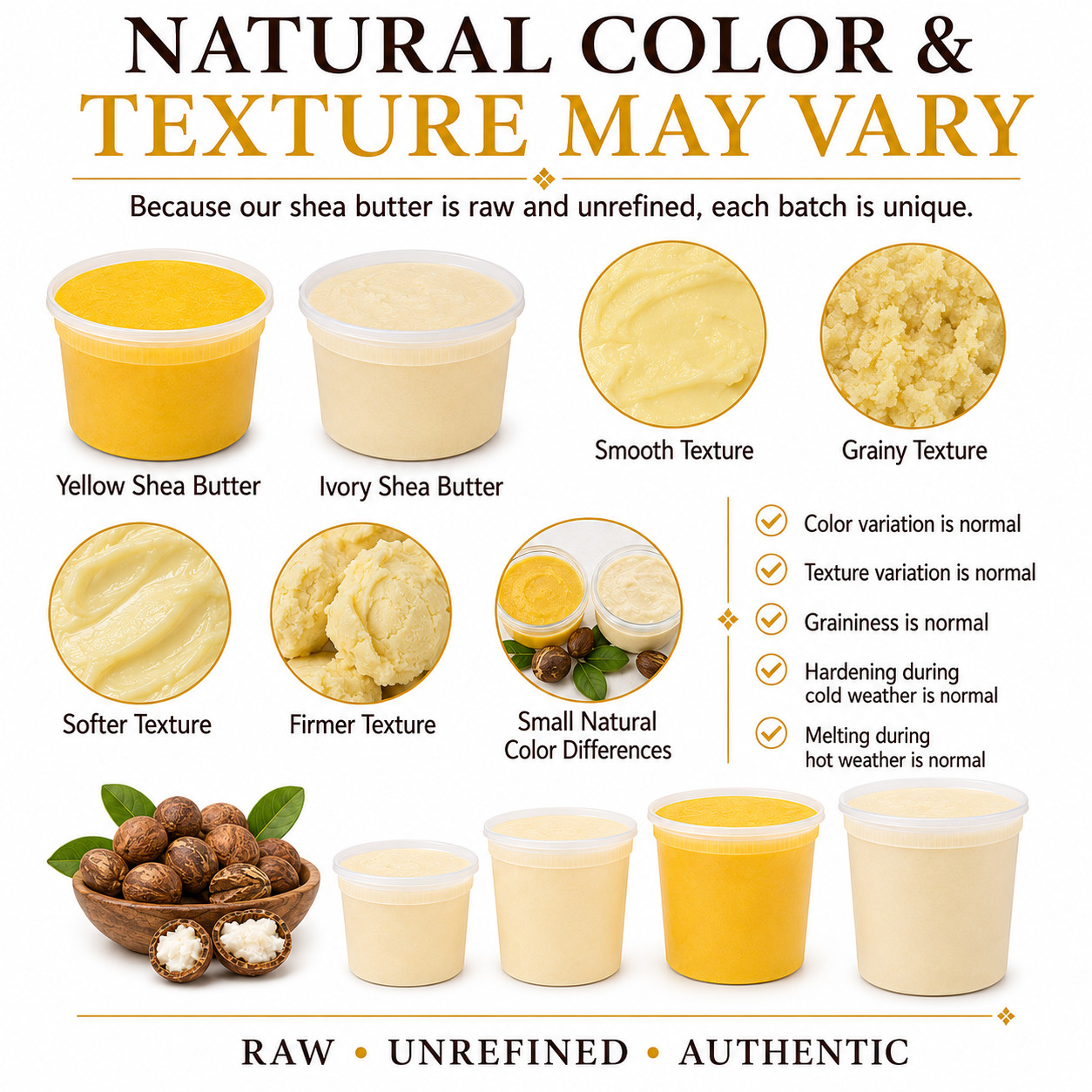 8oz Organic African Shea Butter Yellow Raw From GHANA Natural UNREFINED Pure