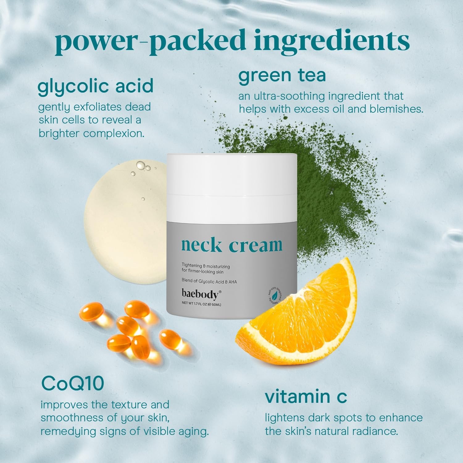 Revitalize & Tighten: Advanced Neck Firming Cream with AHA & Green Tea