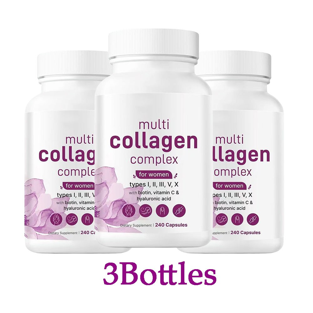 Multi Collagen 8 in 1 Complex for Women ~ 240 Capsules ~ Type I, II, III, V, X