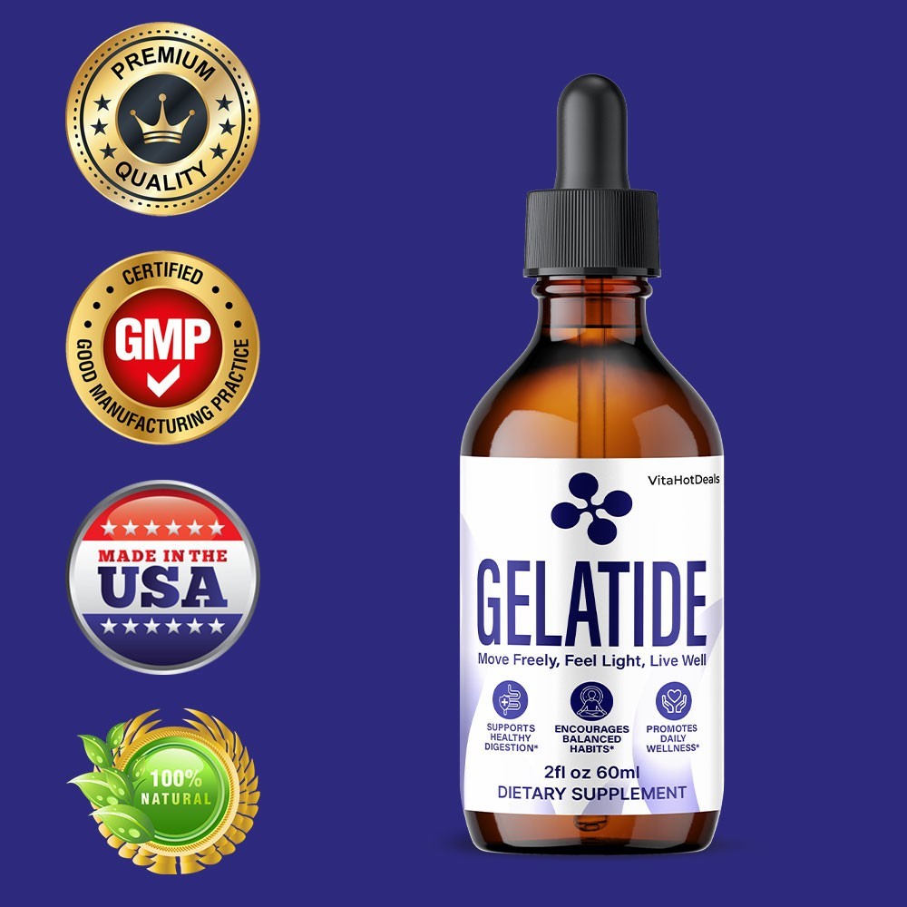Gelatide Liquid Supplement, All Natural Formula, Gela Tide Drops (3 pack)