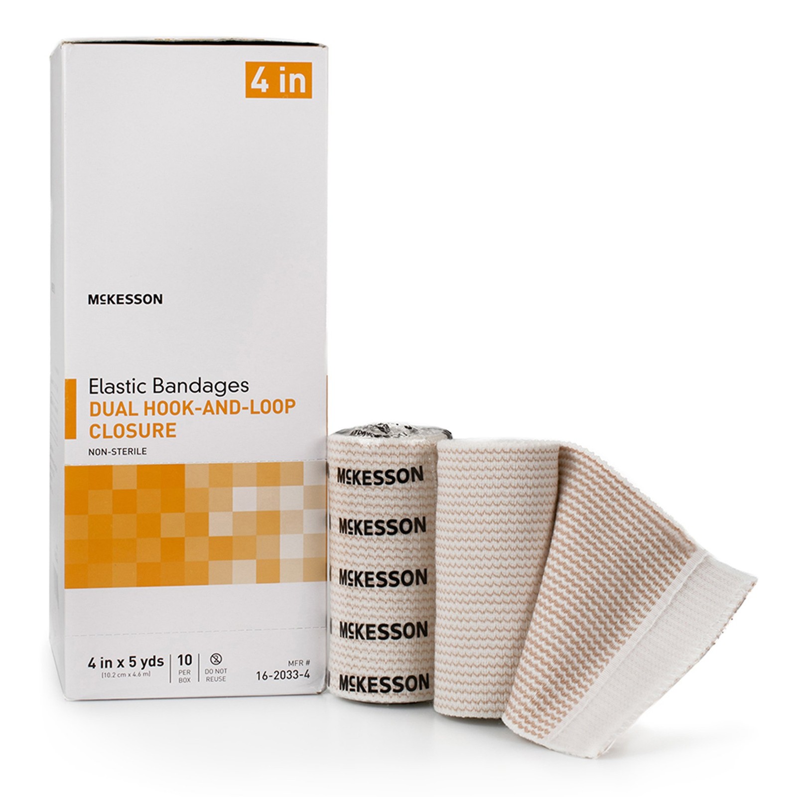 McKesson Elastic Bandage Beige NonSterile 4″ x 5 Yd 10 Ct