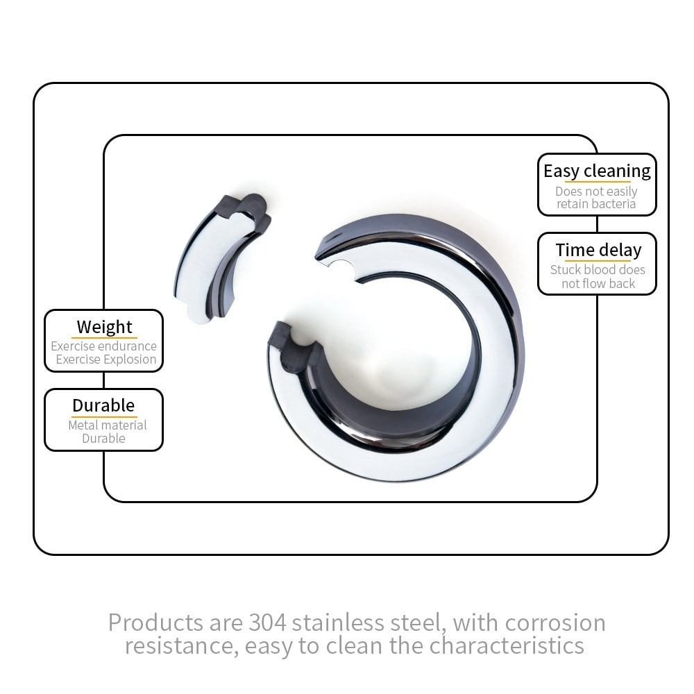 Stainless Steel Penis Ball Stretcher Scrotum Ring Pendant Weight for Male Delay