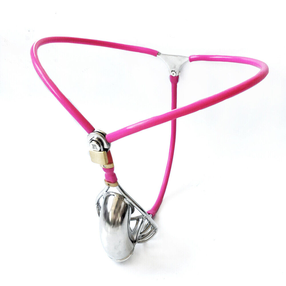 Stainless Steel Chastity Belt Device Back Male Underwear Bandage Chastity Cage