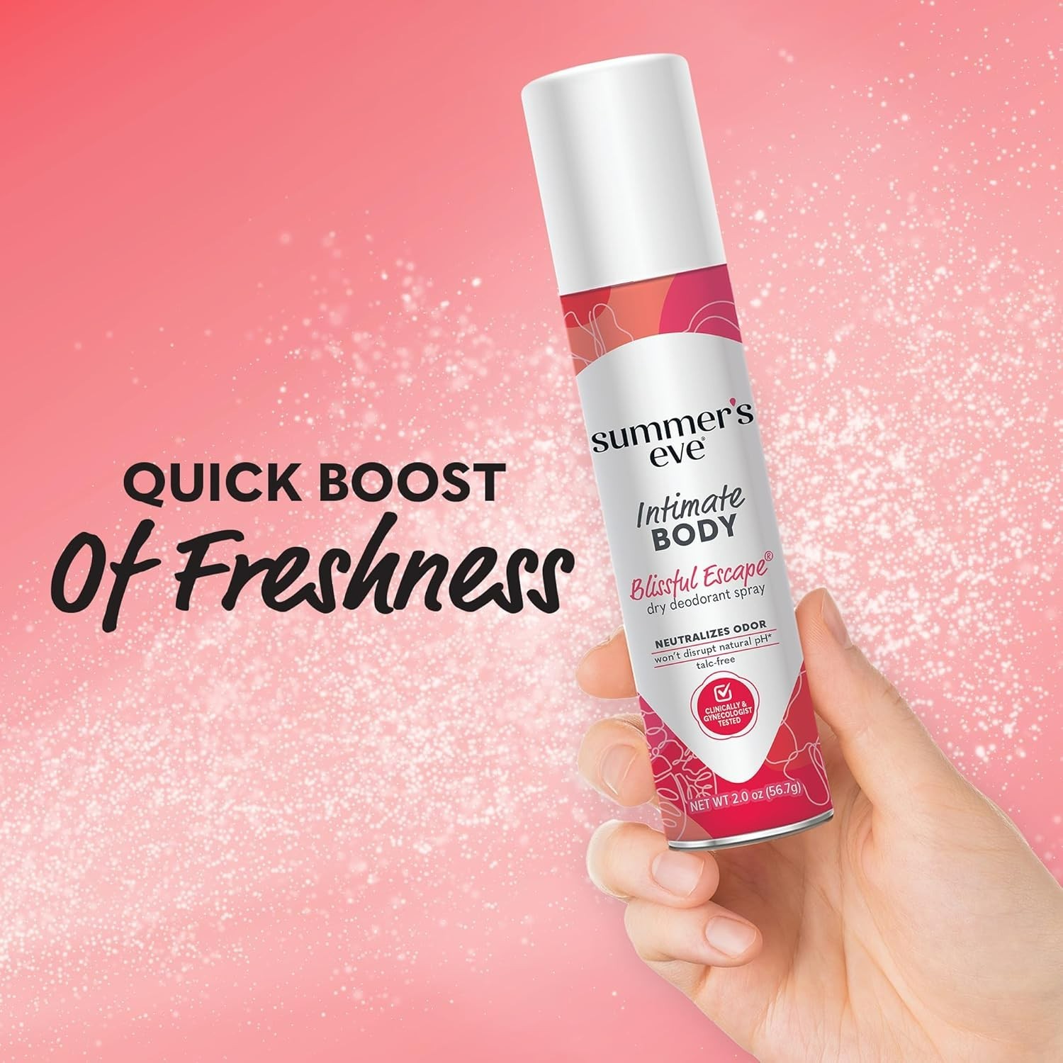 Refreshing Women’s Feminine Spray – Blissful Escape, 2 oz, Hypoallergenic