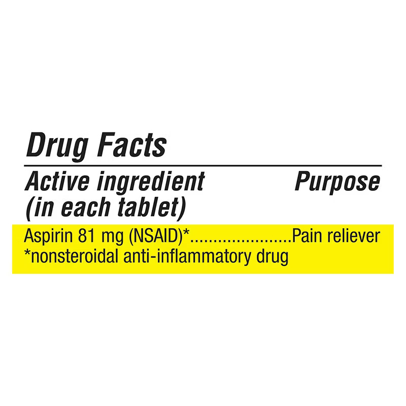 Low Dose Aspirin 81 mg 730 Tablets Coated Compare to Bayer Exp: 2028