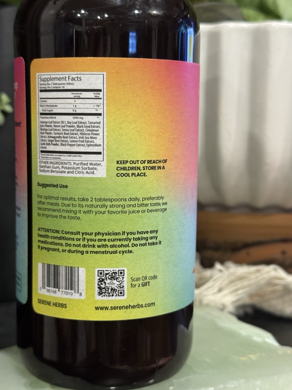 Serene Herbs Exotic Soursop Bitters 16oz Acetogenins Antioxidant 5/27