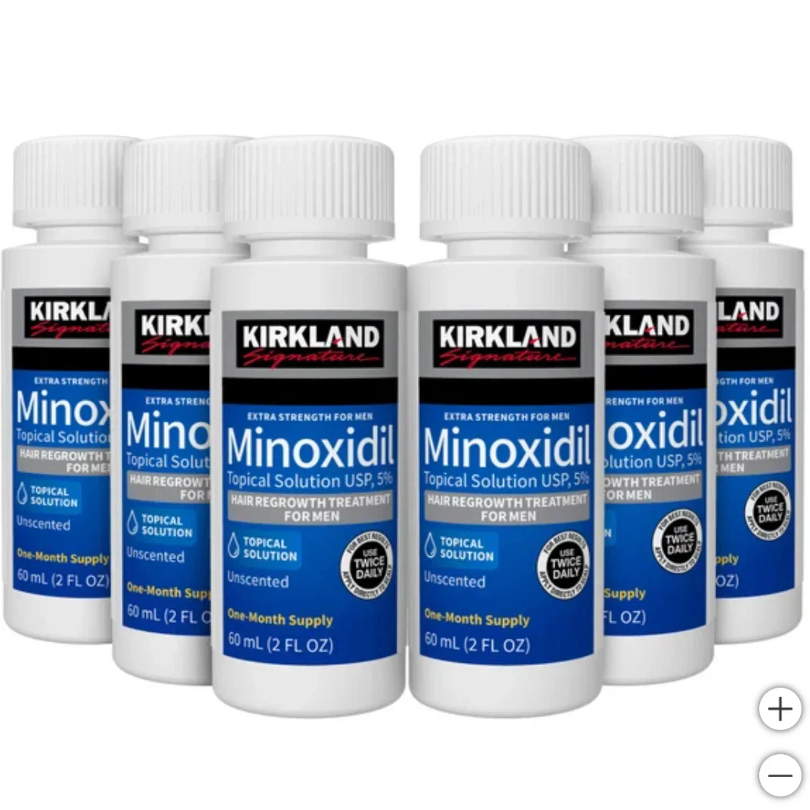 2 Packs-Kirkland Minoxidil 5% Extra Strength Men 6 Month Supply Hair Regrowth…