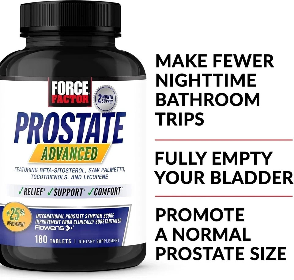 Force Factor Prostate Advanced, Health Supplement for Men for Reducing Nighttime