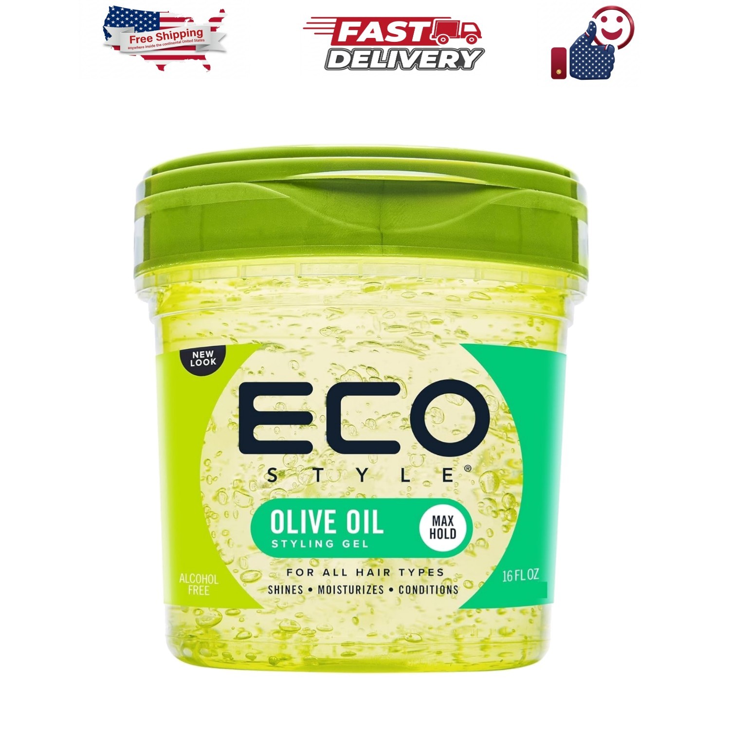 Gel Olive Oil Styling – Adds Shine and Tames Split Ends – Delivers Moisture t…