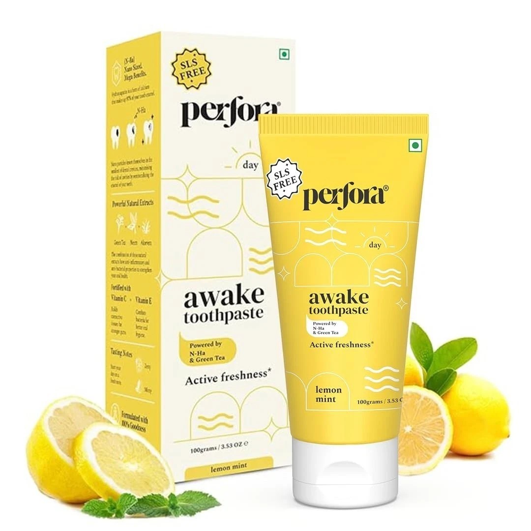 Perfora Awake Toothpaste Healthy Gums & Oral Care Lemon Mint Pack of 1,100gm