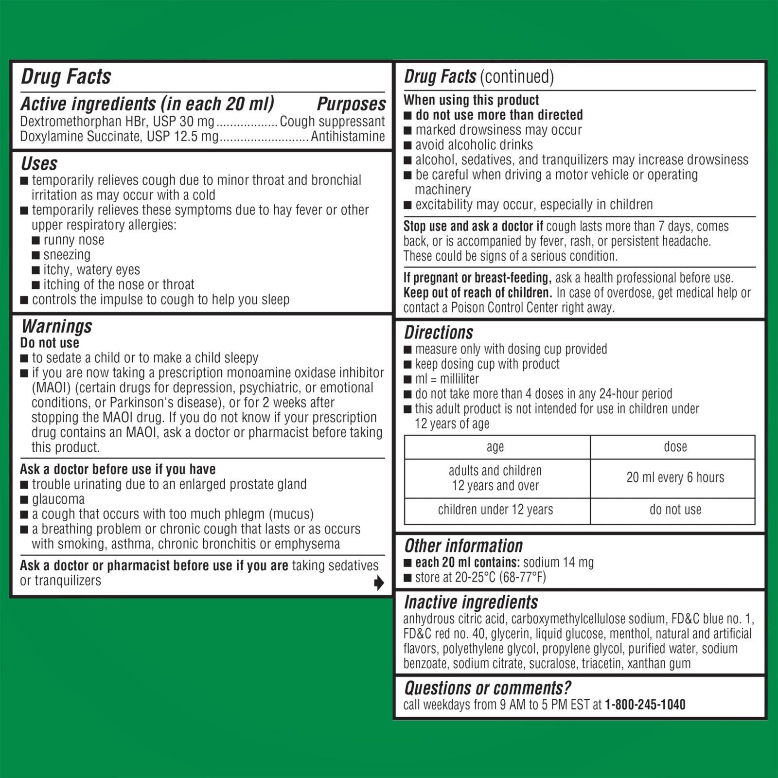 Robitussin Maximum Strength *11/2028*Nighttime Cough DM, Cough Medicine for