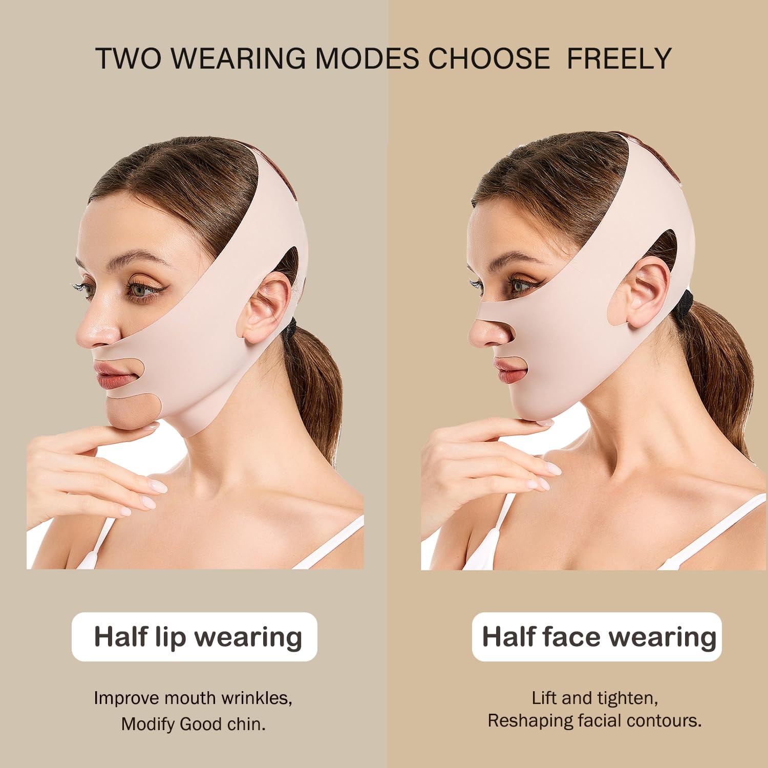 Reusable V Line Face Lifting Belt Anti-Wrinkle Slimming Double Chin Reducer Mask