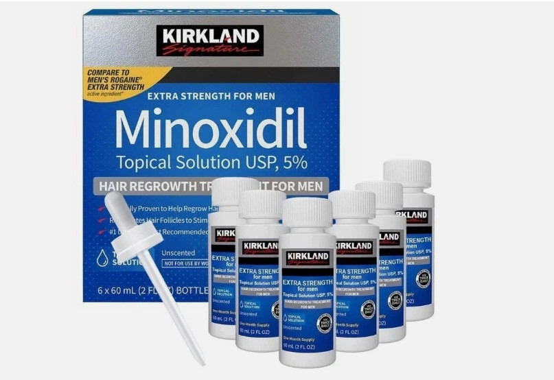 Kirkland Minoxidil 5% Extra Strength Men 6 Month Supply Hair Regrowth EXP 08/27+