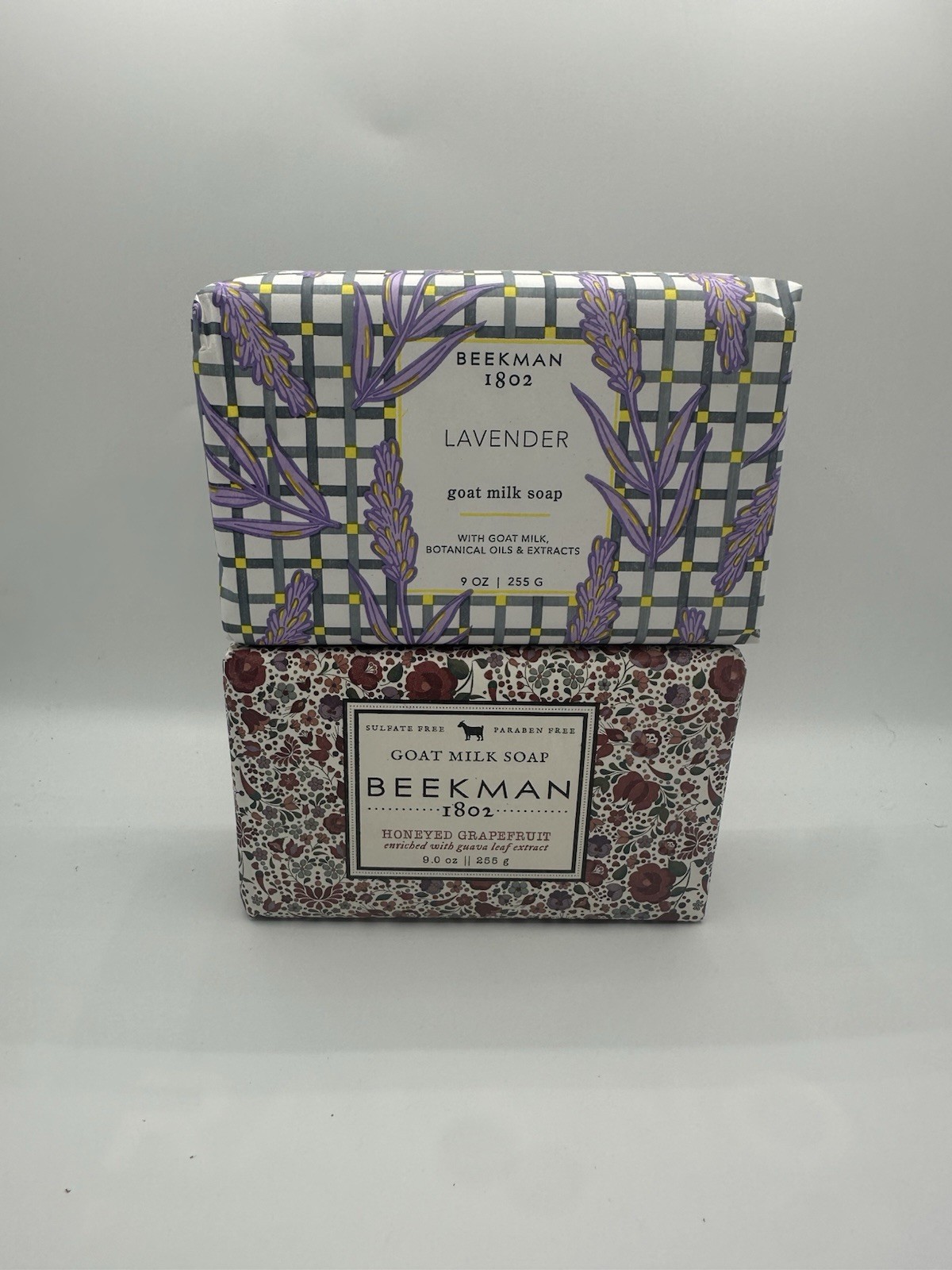 Beekman 1802 Lavender & Honey Grapefruit Goat Milk Soap Bars New Sealed