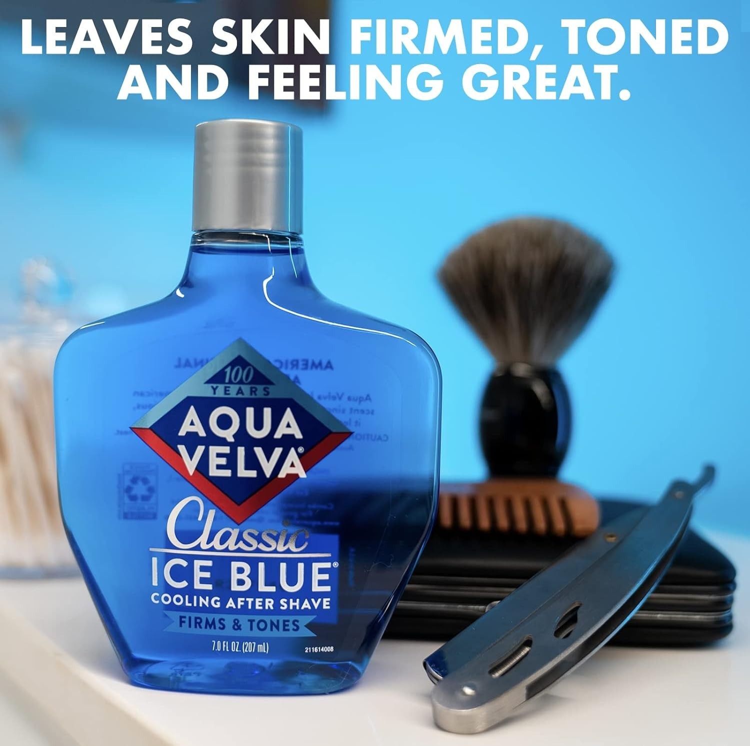 America’s First After Shave – Classic Ice Blue, 7 Oz Lotion Refreshes Skin