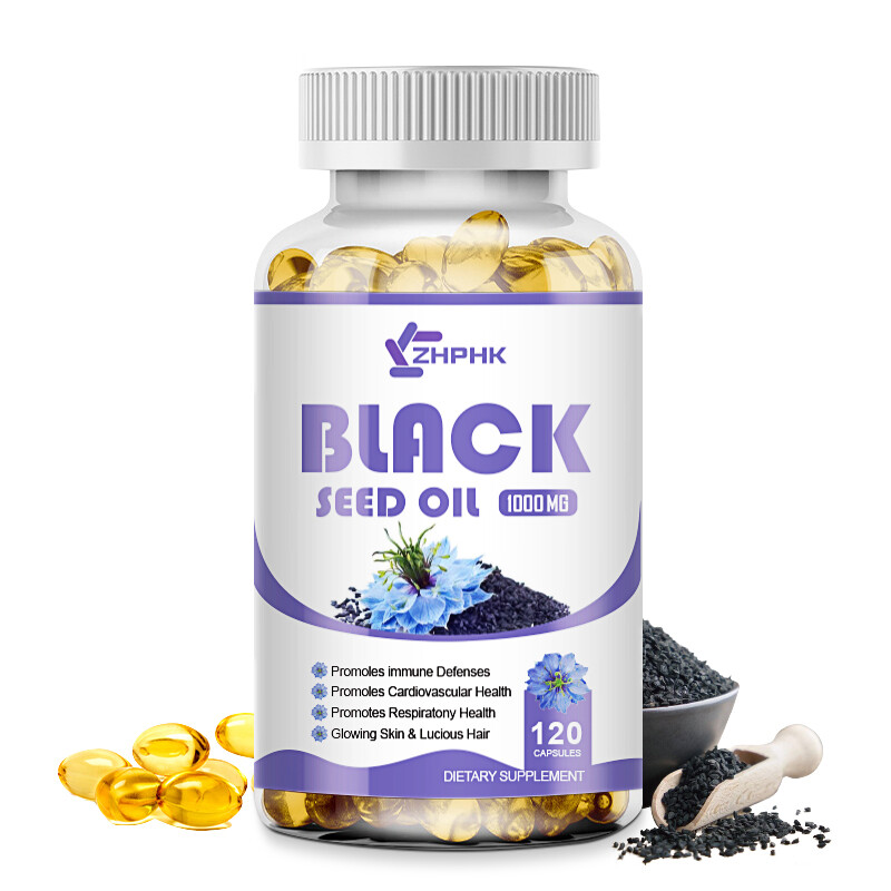 Black Seed Oil Capsules – 100% Pure Organic COLD PRESSED Cumin Nigella Sativa